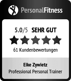 Logo Personal Fitness Eike Zywietz geprüfter Personal Trainer 5.0 / 5 Sehr Gut